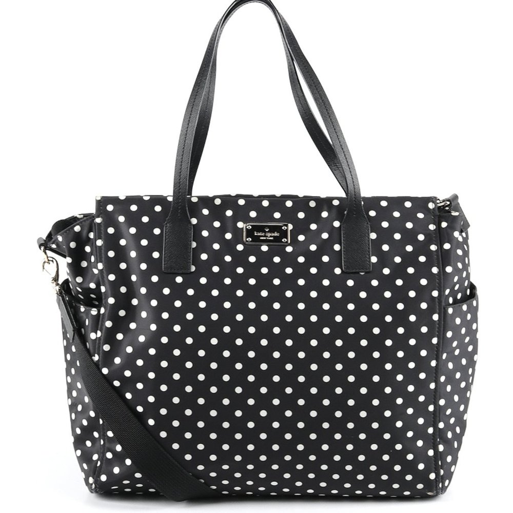 Kate Spade Diaper Baby Bag Black and White Dot